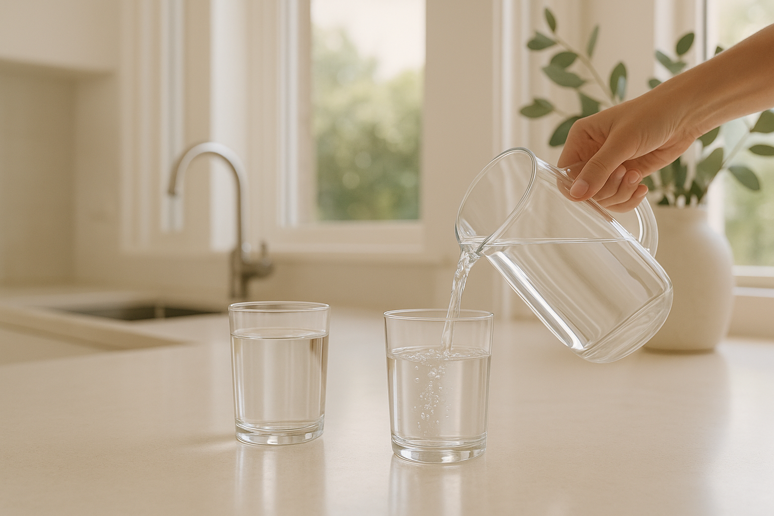 Clean modern Australian home water scene