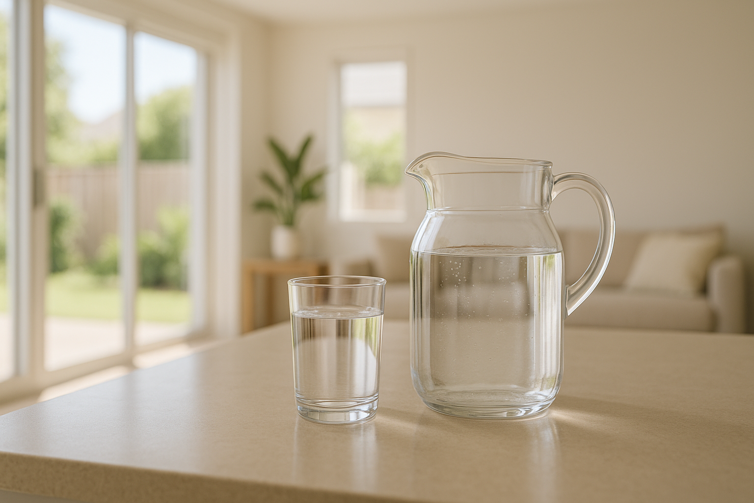 Clean modern Australian home water scene