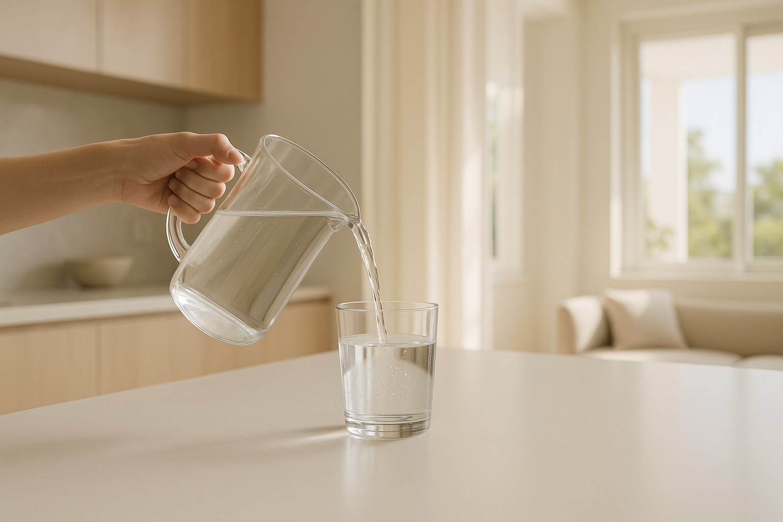 Clean modern Australian home water scene